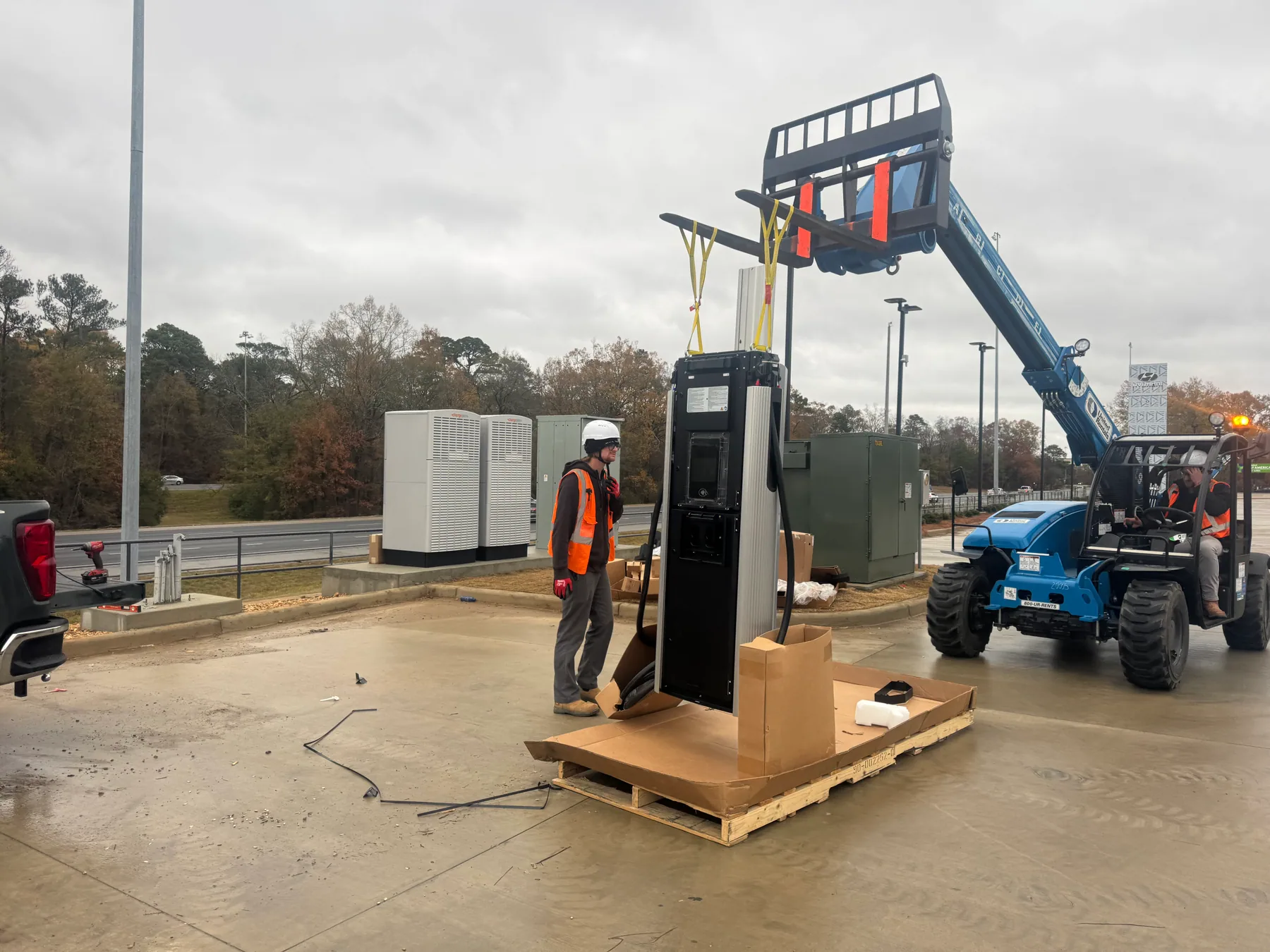 Mullinax Genesis project equipment delivery in Montgomery, Alabama